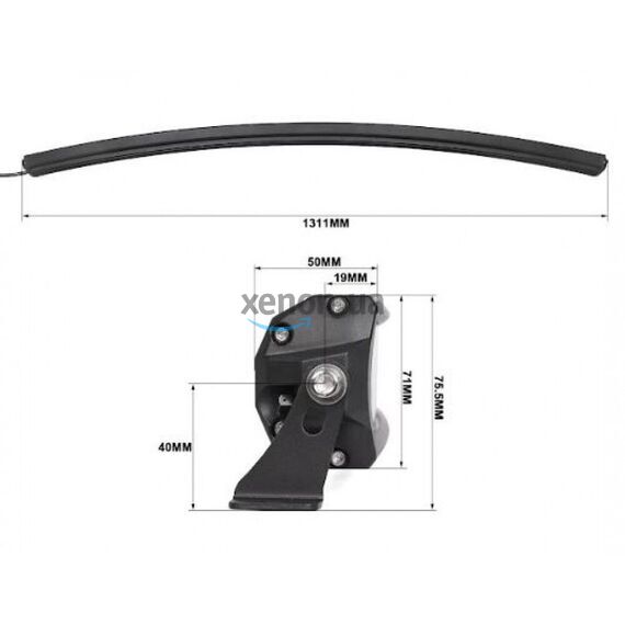 Светодиодная фара дальнего света Aled 49E310 600W 6000K 127 см (изогнутая) 1шт. , изображение 7