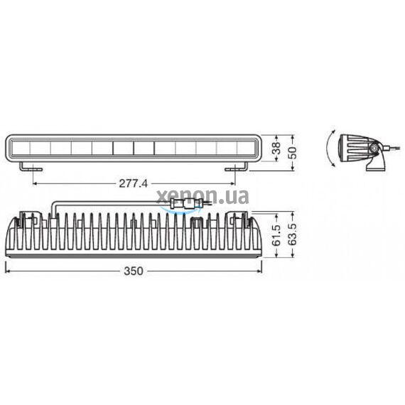 Светодиодная фара Osram LEDDL106-SP 12/24 FX3000-SP Slim , изображение 2