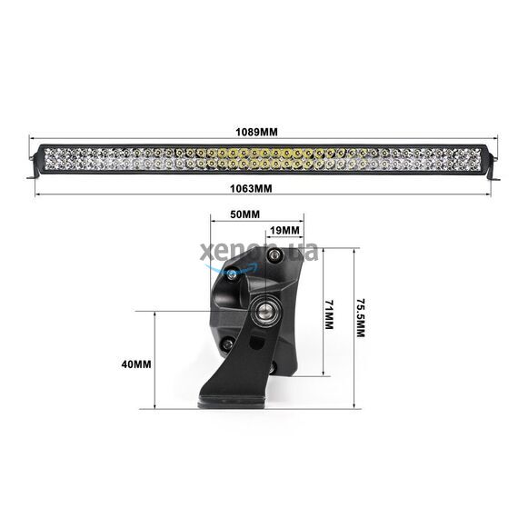 Светодиодная фара комбинированного света Aled 49-40 480W 6000K 49D810 1шт. , изображение 6