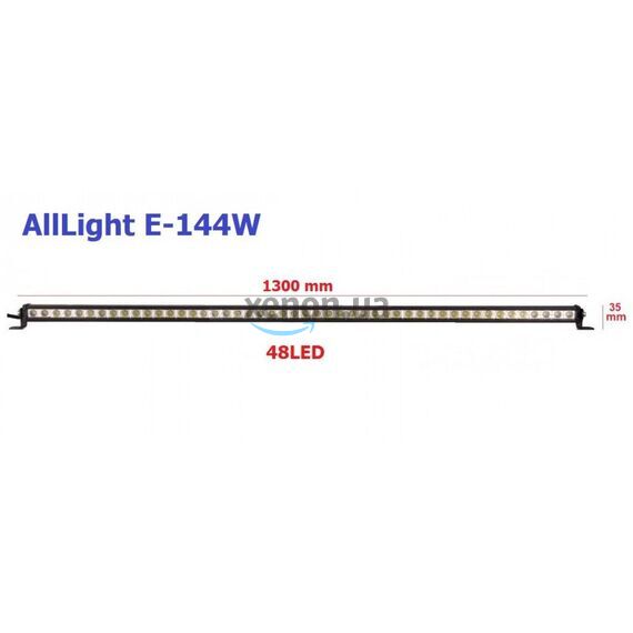 Светодиодная фара AllLight E-144W однорядная 48chip OSRAM 3535 9-30V 