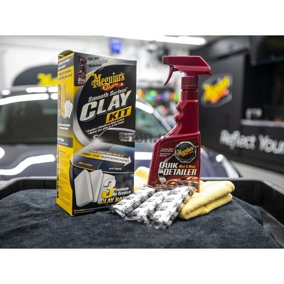 Meguiars Smooth Surface Clay kit набор для максимальной очистки кузова, Цвет: Белый, Объем: 3 х 60 г , изображение 9