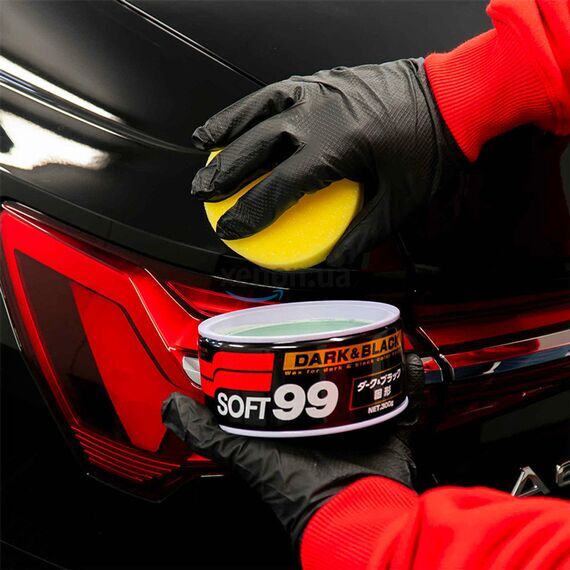 SOFT99 Dark & Black Wax базовый воск для темных автомобилей 300 г , изображение 9