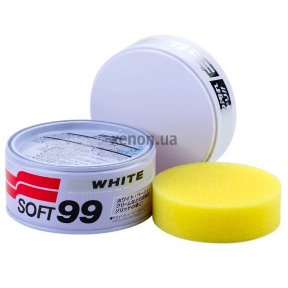SOFT99 White Super Wax очищающий воск для белых автомобилей 350 г , изображение 2