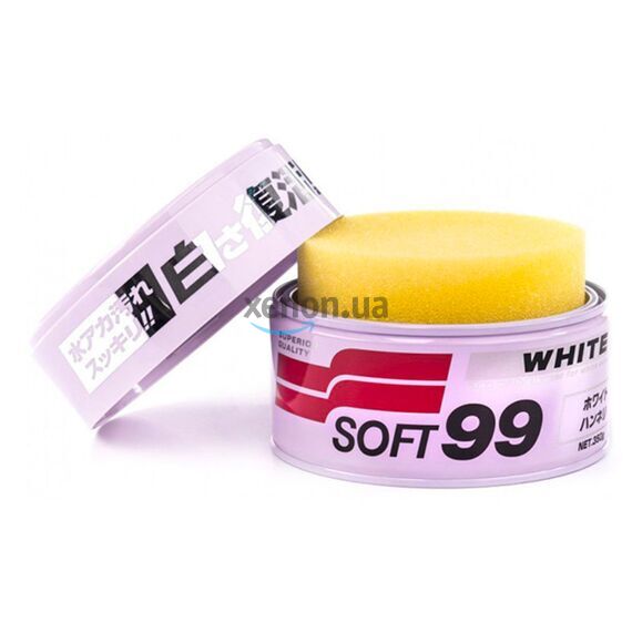 SOFT99 White Super Wax очищающий воск для белых автомобилей 350 г , изображение 3