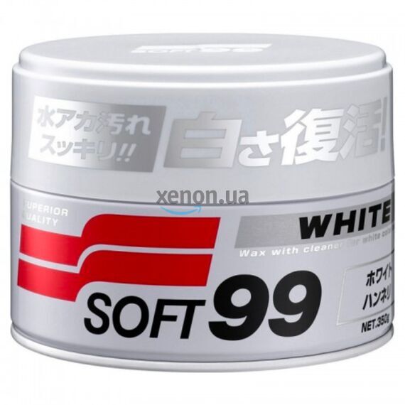 SOFT99 White Super Wax очищающий воск для белых автомобилей 350 г , изображение 4