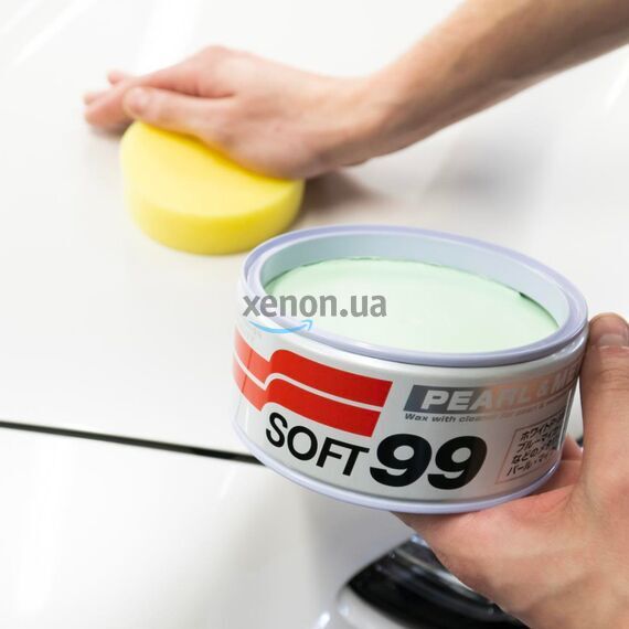 SOFT99 Pearl & Metallic Soft Wax очищающий воск для светлых автомобилей 320 г , изображение 6
