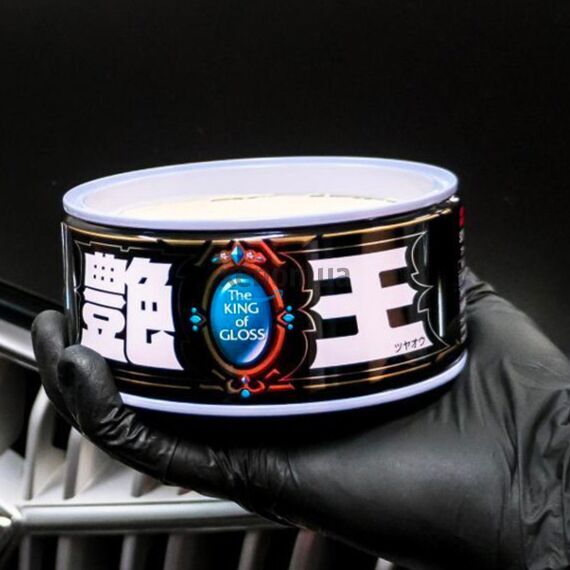 SOFT99 The King of Gloss Black воск для темных автомобилей 200 г , изображение 7