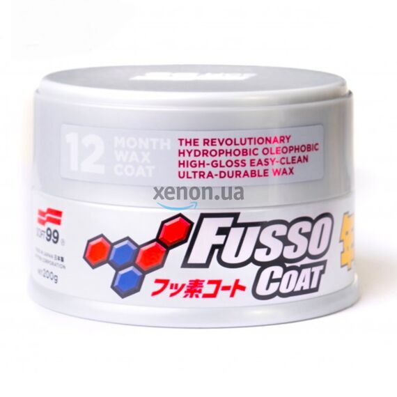 SOFT99 Fusso Coat 12 Months Protection White долговременный воск для светлых автомобилей 200 г , изображение 4