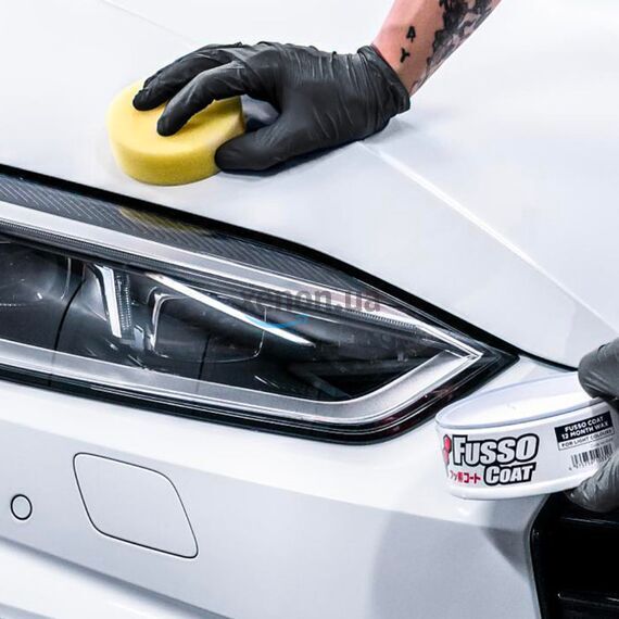 SOFT99 Fusso Coat 12 Months Protection White долговременный воск для светлых автомобилей 200 г , изображение 7