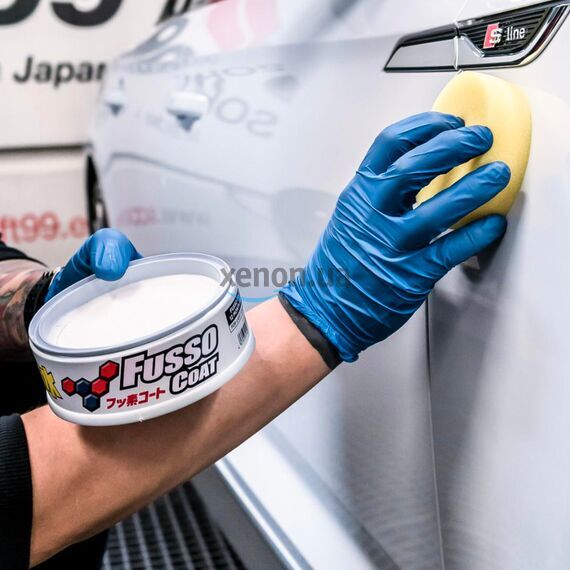 SOFT99 Fusso Coat 12 Months Protection White долговременный воск для светлых автомобилей 200 г , изображение 8