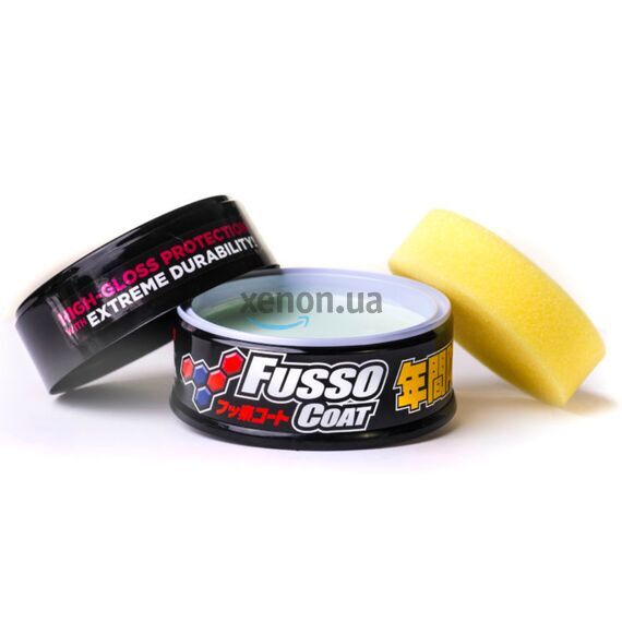 SOFT99 Fusso Coat 12 Months Protection Black долговременный воск для темных автомобилей 200 г 
