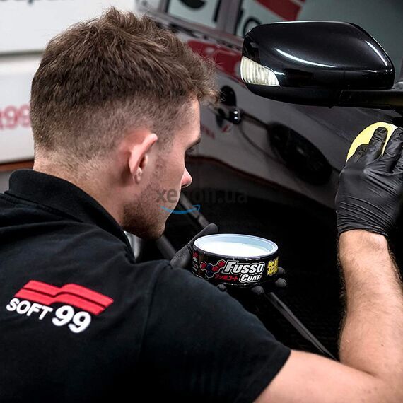 SOFT99 Fusso Coat 12 Months Protection Black долговременный воск для темных автомобилей 200 г , изображение 8