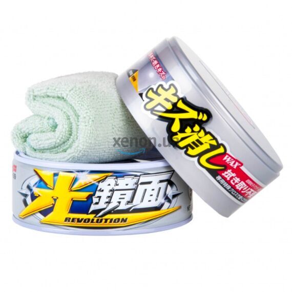 SOFT99 Scratch Clear Wax Mirror Finish White воск антицарапин для белых автомобилей 200 г , изображение 3