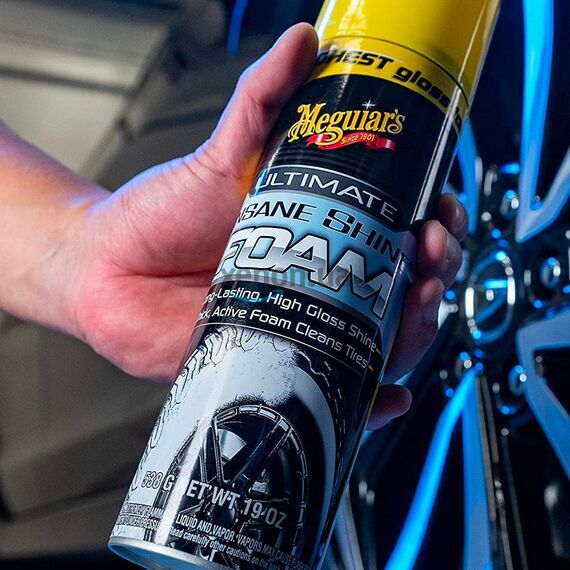 Meguiars Ultimate Insane Shine Foam пенный очиститель шин с блеском 538 г , изображение 3