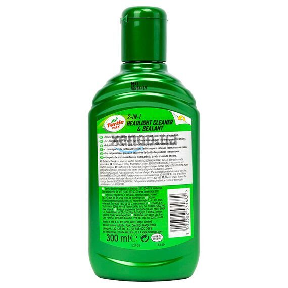 Turtle Wax Headlight Cleaner and Sealant полироль для фар с защитным силантом 300 мл , изображение 4
