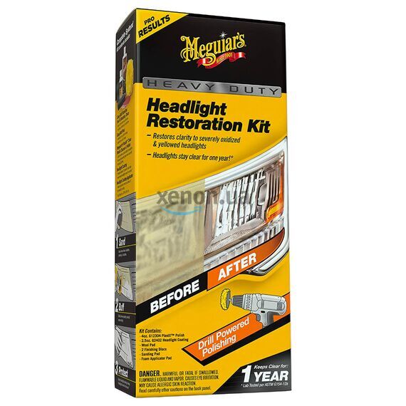 Meguiars Heavy Duty Headlight Restoration Kit Набор для абразивного восстановления и защиты фар , изображение 4