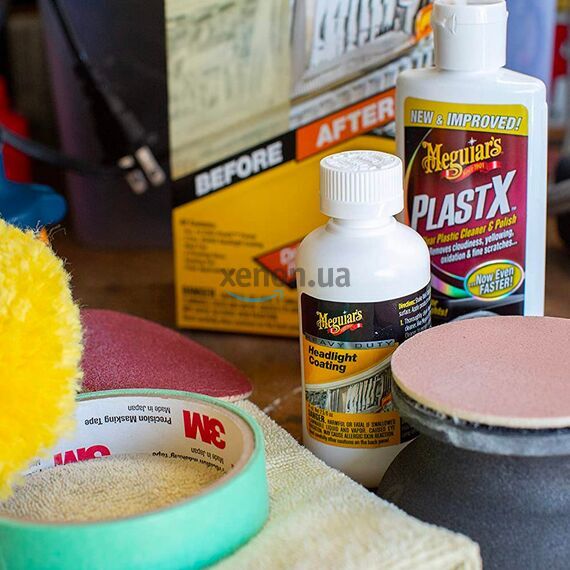 Meguiars Heavy Duty Headlight Restoration Kit Набор для абразивного восстановления и защиты фар , изображение 8