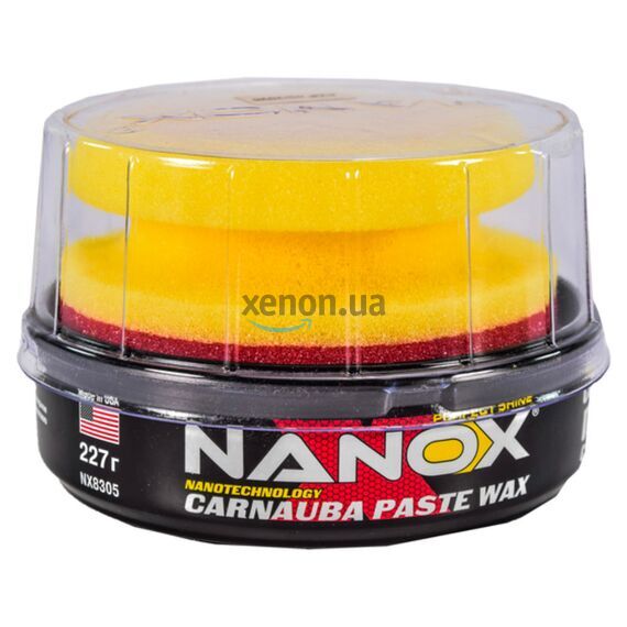 Nanox Carnauba Paste Wax синтетический твердый воск 227 г , изображение 2