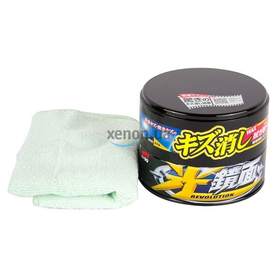 SOFT99 Scratch Clear Wax Mirror Finish Black воск антицарапин для темных автомобилей 200 г , изображение 3