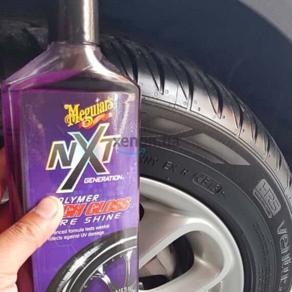 Meguiars NXT Polymer High Gloss Tire Dressing полимерный гель для чернения шин 473 мл , изображение 4
