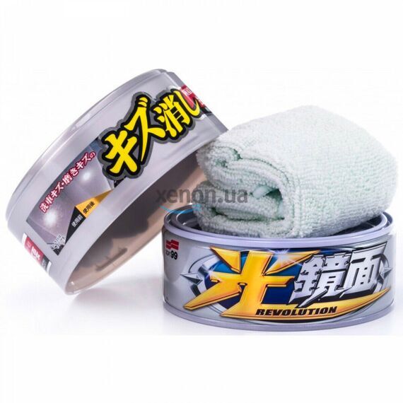 SOFT99 Scratch Clear Wax Mirror Finish Silver воск антицарапин для светлых автомобилей 200 г , изображение 3