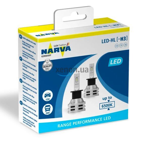 NARVA Range Performance LED H3 19W 6500K комплект 2 шт , изображение 3