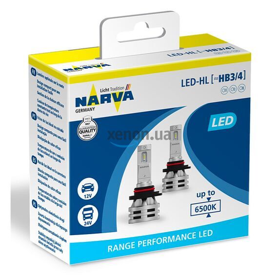 NARVA Range Performance LED HB3 24W 6500K комплект 2 шт, зображення 3