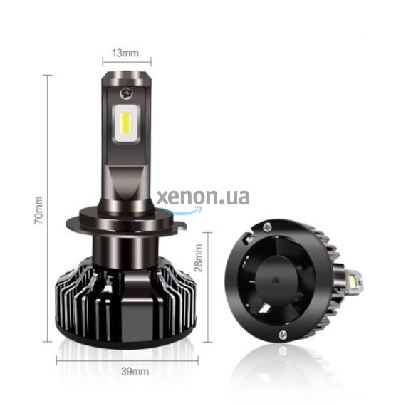 Pluton V8 +150% LED H7 50W 5500K комплект 2 шт, зображення 3