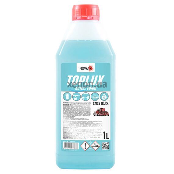 NOWAX TOPLUX Active Foam премиум активная пена 1 л, Объем: 1 л, Запах: Без запаха 