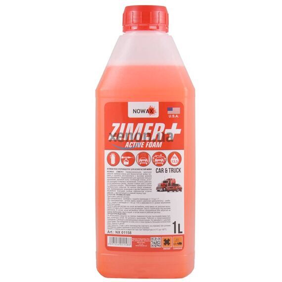 NOWAX ZIMER+ Plus Active Foam активная пена для бесконтактной мойки 1 л, Объем: 1 л, Запах: Без запаха 