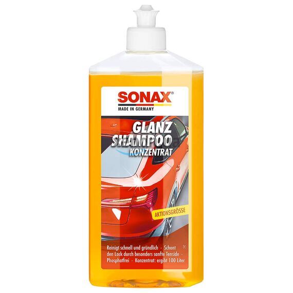 SONAX Glanz Shampoo Konzentrat автошампунь консервант с блеском 500 мл, Объем: 500 мл, Запах: Без запаха 