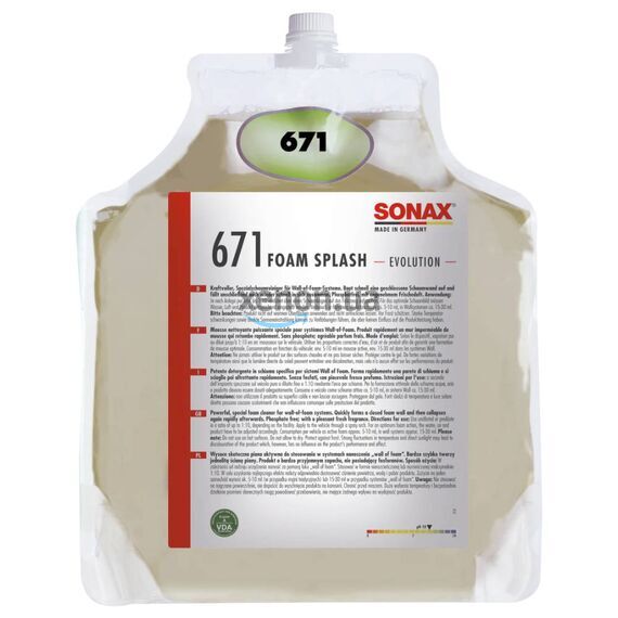 SONAX Foam Splash Evolution активная пена с запахом свежести 5 л, Объем: 5 л, Запах: Freshness 