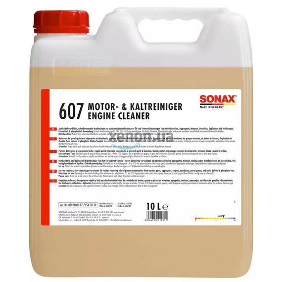 SONAX Engine Cleaner 607 очиститель двигателя 10 л, Объем: 10 л 