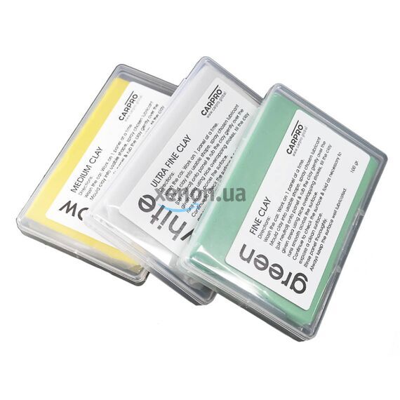 CarPro 3 clays набор из трех брусков глины для очистки кузова 3 х 100 г , изображение 2