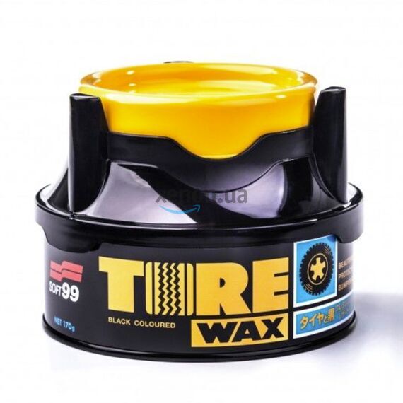 SOFT99 Tire Black Wax гель воск для чернения шин в наборе 170 г , изображение 2